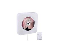 Lecteur cd blanc audio mural bluetooth avec télécommande haut-parleurs hifi bande complète radio fm usb musique mp3