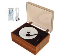 Lecteur CD Blue-Tooth Rétro, Lecteur De Musique Portable avec Télécommande Et Haut-Parleur, Blue-Tooth 5.0/Sortie AUX 3,5 mm, Lecteur CD De Bureau pour La Maison, La Chambre, Le Bureau Et comme Brown