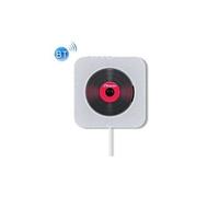 Lecteur CD Bluetooth 4.2 + EDR mural KC-808 avec télécommande, support FM (blanc)