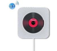 Lecteur CD Bluetooth 4.2 + EDR mural KC-808 avec télécommande, support FM (blanc)