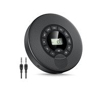Lecteur CD Bluetooth avec haut-parleurs, lecteur CD portable rechargeable 1400 mAh avec protection antichoc et anti-saut, casque et câble AUX, CD