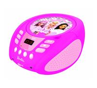 Lexibook - Barbie - Lecteur CD Bluetooth pour Enfants - Portable, Effets Lumineux, Prise Micro, Entrée aux-in, Piles ou Secteur, Filles, Garçons, Barbie, RCD109BB