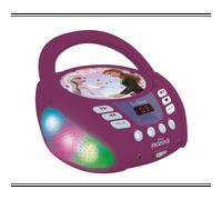 Lexibook Lecteur CD Bluetooth La Reine des Neiges RCD109FZ – Effets lumineux, Karaoké, Multicolore