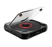 Lecteur CD Bluetooth - Mini Lecteur CD Portable, Fin et Léger - Polyvalent - Compatible CD, USB - 135 x 135 x 25 mm, Noir