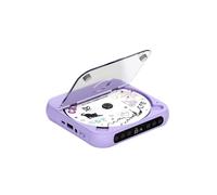 Lecteur CD Bluetooth, mini lecteur de disques portable et ultra-fin, léger, compatible CD et USB, 135 x 135 x 25 mm, lilas