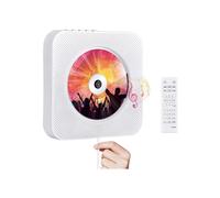 Lecteur CD Bluetooth portable, enceinte HiFi avec télécommande, lecture USB, blanc, idéal pour la maison et les voyages