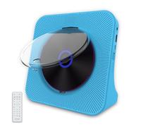 Lecteur CD Bluetooth Portable, Lecteur CD Musical avec Écran LED Et 6 Réglages De Minuterie, 5 Formats CD, Bluetooth 5.0 Audio HiFi Stéréo, pour Maison Bureau Blue