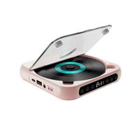 Lecteur CD Bluetooth portable, mini lecteur CD portable rétro pour voiture et maison, son Hi-Fi, rechargeable, Bluetooth 5.3, prise en charge auxiliaire de voiture, lecteur de musique compact et léger