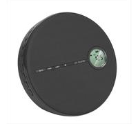 Lecteur CD Bluetooth rechargeable, lecteur de CD audio pour voiture/voyage, système audio domestique avec haut-parleur stéréo, AUX, USB, noir