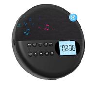 Lecteur CD, Bluetooth, son haute définition, fonction répétition, batterie 1500 mAh, portable, noir