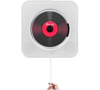 Lecteur CD Boombox Bluetooth audio portable avec télécommande Télécommande Radio FM Haut-parleurs HiFi intégrés USB MP3-Blanc