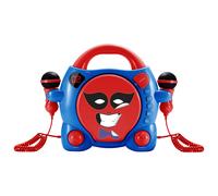 Enceinte karaoké BIGBEN CD59BOYSSTICK My Billy avec 2 micros et autocollants - Bleu et Rouge