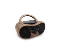 Mooov Lecteur CD Copper & Black – Radio FM, port USB, fonctions Sleep et ID3