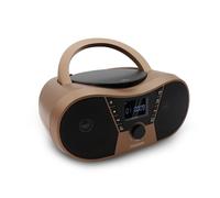 MOOOV Lecteur CD Copper & Black avec Radio FM, Port USB, Fonctions Sleep et ID3