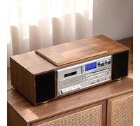 Lecteur CD de bureau, lecteur de musique multifonction avec réglage du volume, recherche automatique FM/AM et affichage LED pour la maison et le bureau
