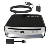 Lecteur CD de voiture avec mode de repli Bluetooth - Lecteur de disque universel intégré pour véhicules, double solution de connectivité pour systèmes USB non reconnus, alimentation 5 V DC, lecture CD