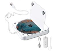 Lecteur CD de Voiture Externe Portable Connexion USB et AUX avec Télécommande Design Anti-Choc pour Autoradio et Musique Noir