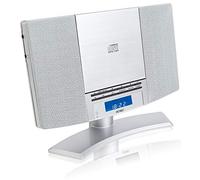 Lecteur CD Denver MC-5220-SILVER-MK2 Compact avec Radio FM et entrée auxiliaire, télécommande, réveil, Alarme