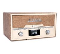 Denver Radio Dab Lecteur CD - Radio Vintage - Bluetooth - 20 Stations préréglées - Dab/FM/AUX (Lightwood)