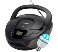 Lecteur CD Denver TC-28BLACK Portable et Radio FM. Boombox Haut-parleurs 2 W. Entrée AUX, Ampoule DIAMS LED