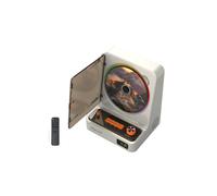 Lecteur CD D'Inspiration Vintage, Double Haut-Parleurs Stéréo, Batterie Rechargeable 5200 MAh, Éclairage D'Ambiance, Radio FM, Télécommande