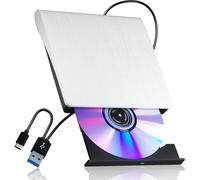 Lecteur CD/DVD Externe 2 en 1 USB 3.0, graveur +/-RW, lecteurs optiques Portables for Ordinateur Portable, Windows, Linux, macOS(MBUSD-700DH-CL-6M)
