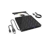 Lecteur CD/DVD Externe 7 en 1 : Lecteur, Graveur et Enregistreur CD-RW/DVD pour PC, USB 3.0 et Type C