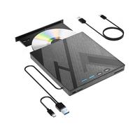 Lecteur CD/DVD Externe avec 4 Ports USB Et Emplacements for Cartes TF/SD, Graveur De CD/DVD Portable for Ordinateur Portable