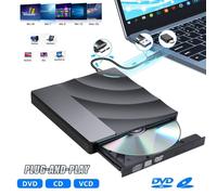 Lecteur CD/DVD externe, graveur DVD portable USB 3.0 et Type-C pour ordinateurs portables, ordinateurs de bureau, Mac, iOS et Windows 11, br
