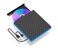 Lecteur CD/DVD Externe pour PC, USB 3.0 et USB-C Graveur DVD Externe Optique CD/DVD -/+RW Drive, Lecteur Graveur CD DVD Optiques Externes pour PC, Laptop Desktops,Windows11/10/8/7/XP/Vista/MacOS