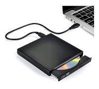 Lecteur CD/DVD externe, résistant aux chocs, silencieux, multifonctionnel et pratique, Plug & Play, aucun pilote requis, large compatibilité