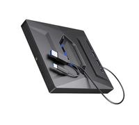 Lecteur CD DVD Externe USB 3.0 avec Ports USB/Type-C + SD/TF 5 en 1, Lecteur ROM Portable for Mac/Linux Windows XP/10/8/7