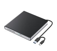 Lecteur CD DVD Externe USB 3.0 USB C Lecteur CD Externe pour Ordinateur Portable Bureau PC Macbook iMac, Graveur DVD +/-RW Lecteur Optique Externe DVD Lecteur DVD pour Windows 11/10/8/7/XP/Linux/Vista