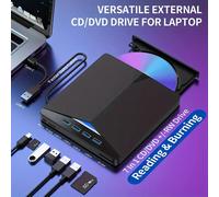 Lecteur CD/DVD portable 7 en 1,USB 3.0,brûlure,lecture,compatible avec ordinateur portable,agne,PC,systèmes discrétionnaires
