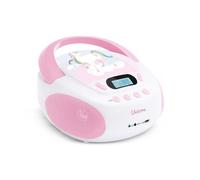 Mooov Lecteur CD 477407 pour enfant Licorne MP3 USB AUX Prise casque Rose/Blanc