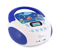 Lecteur CD enfant portable Ocean MP3 USB - Stéréo 6W - Prise casque - Alimentation secteur ou piles - Design aquatique