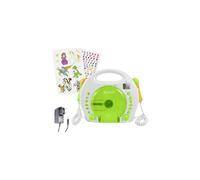 Lecteur CD enfants X4 Tech Bobby Joey CD, SD, USB avec fonction karaoké, avec microphone blanc, vert