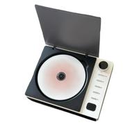 Lecteur CD Externe Portable, Lecteur Radio FM, Technologie sans Fil, Sortie Optique NuméRique, Lecteur Audio Audiophile, Lecteur D'Albums, Batterie Haute Capacité IntéGréE 2600 Mah,White