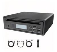 Lecteur CD Hi-FI De Bureau avec Émetteur Et Récepteur Bluetooth 5.3, Extraction De CD vers USB, Sortie Numérique Optique, Compatible avec Les Formats Dsd, Flac Et Wav, Télécommande. Black