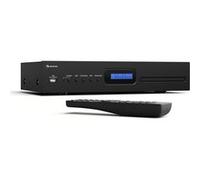 Auna Art22 Lecteur CD Hi-FI avec Lecteur à Fente, Entrée USB, Lecture CD-MP3, Télécommande, Sorties Optiques & Coaxiales - 130W - Noir