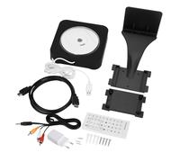 Lecteur CD HiFi avec deux haut-parleurs et connexion Bluetooth, boombox de bureau avec radio FM et minuterie, compatible avec la lecture USB et AUX,
