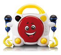 Lecteur CD karaoké portable avec Bluetooth® pour enfants Lenco Rouge-Blanc