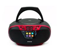 Aiwa Radio CD portable BBTU-500DAB/RD, DAB+, écran 2,4" Bluetooth 5.0, USB, Rouge