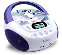 MOOOV Lecteur CD enfant Iceberg 477179 MP3 USB AUX Prise casque Poignée Violet et blanc