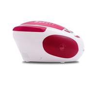 Lecteur CD MP3 Pop Pink avec port USB - Blanc et rose
