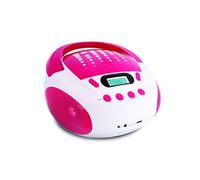 Lecteur CD MP3 Pop Pink avec port USB - Blanc et rose