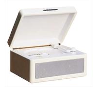 Lecteur CD multifonction à plateau, platine vinyle avec lecteur de cassettes BT, lecture audio via clé USB et télécommande infrarouge