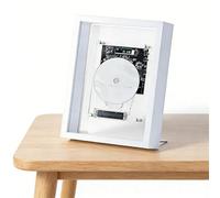 Lecteur CD Mural Affichage Numérique LED Cadre Photo Décoratif Musical Mode Double Play avec Télécommande pour la Décoration Murale du Bureau À Domicile White