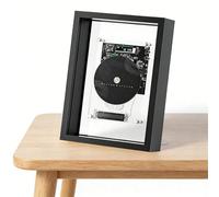 Lecteur CD Mural Affichage Numérique LED Cadre Photo Décoratif Musical Mode Double Play avec Télécommande pour la Décoration Murale du Bureau À Domicile Black