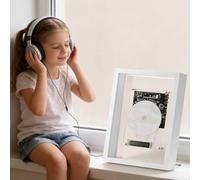 Lecteur CD mural avec télécommande, affichage numérique LED, sortie AUX 3,5 mm, double mode de lecture, 4 options de placement pour la maison ou le bureau